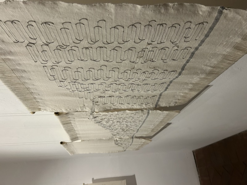 Tapiz de artesanía textil bordado oaxaqueño